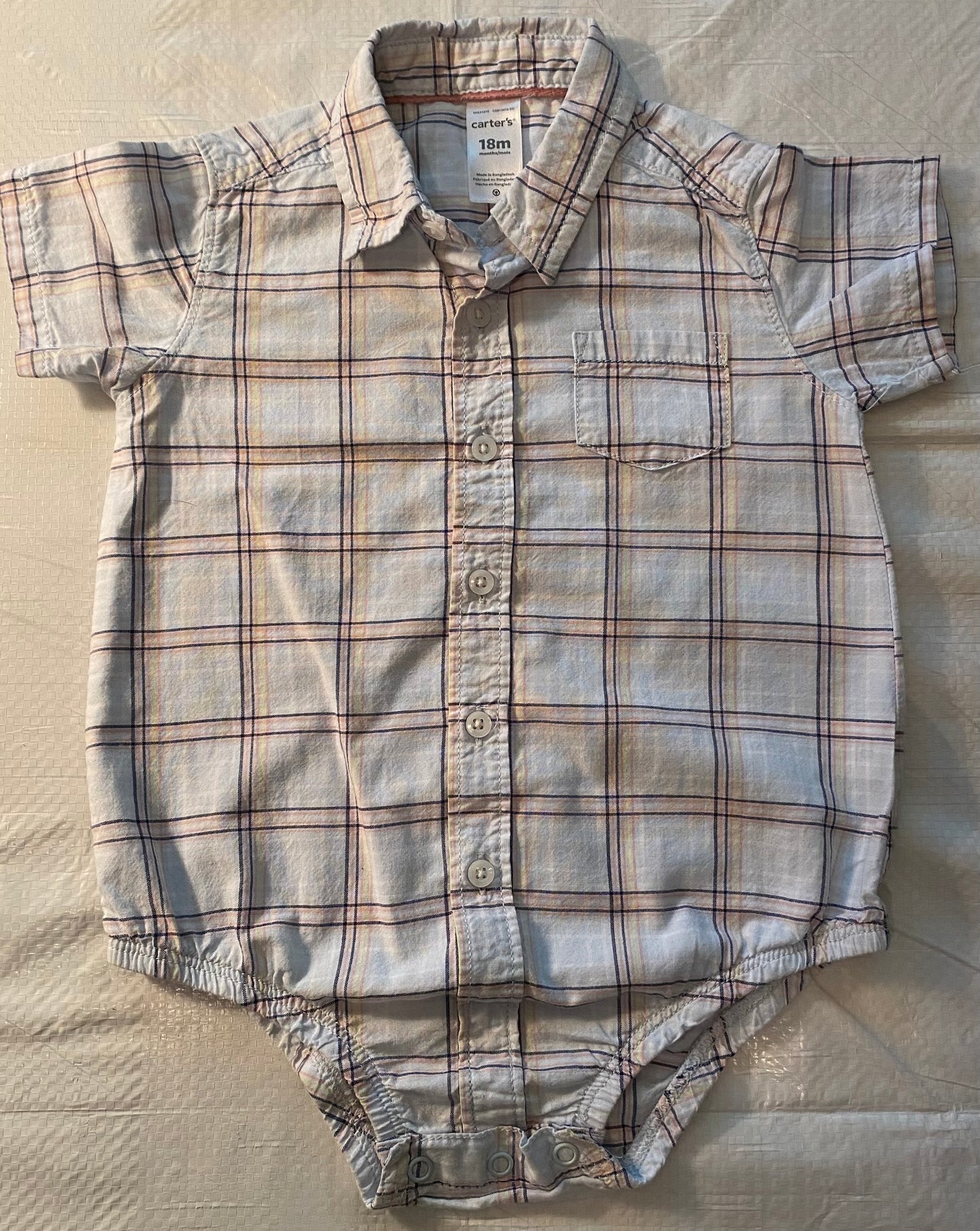 Carter’s Plaid Button-Up Bodysuit