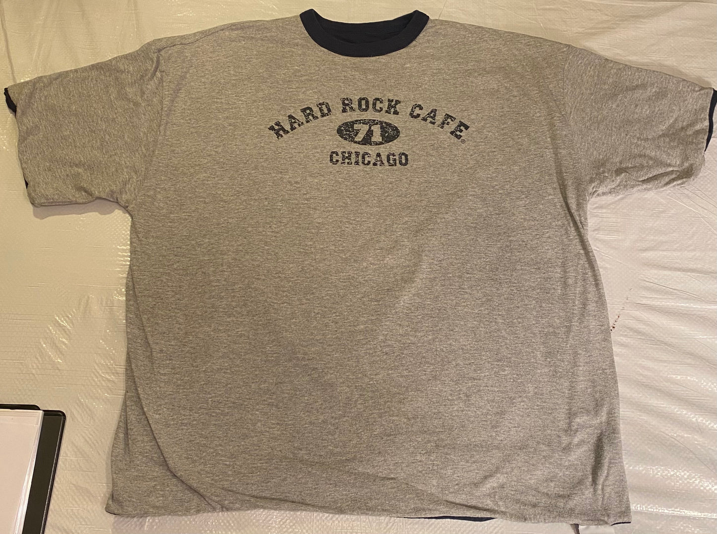 Vintage Hard Rock Cafe Chicago Double-Sided Tee – Reversible Navy/Grey