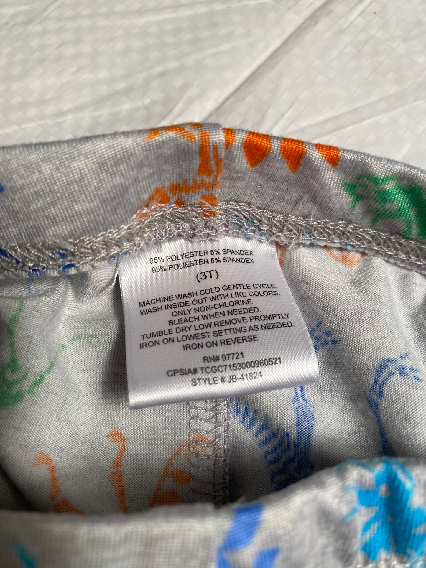 Gray Dinosaur Pajama Pants – Stretch Fit