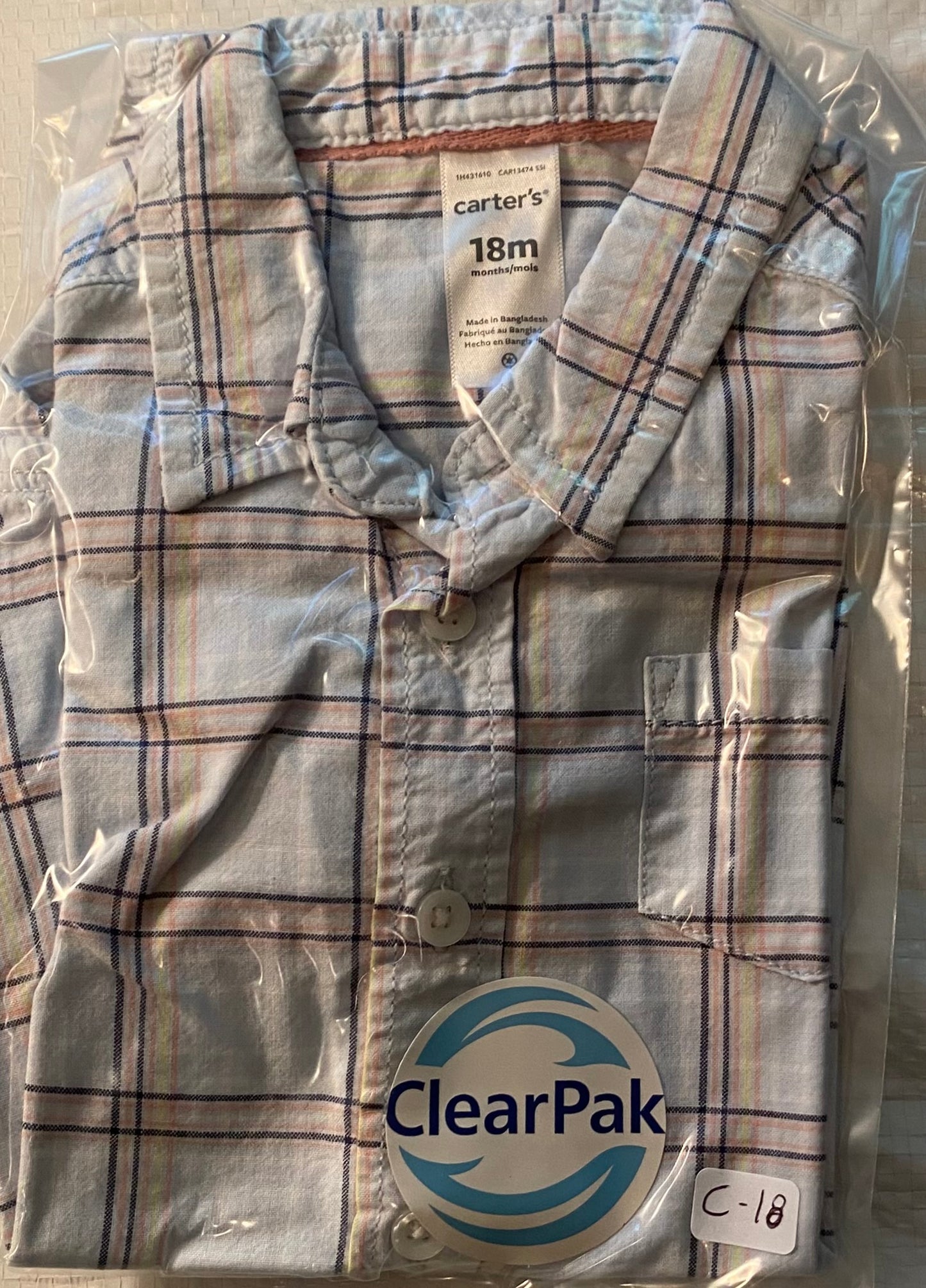 Carter’s Plaid Button-Up Bodysuit