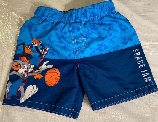 Space Jam 18M Boys Swim Trunks - Bugs Bunny & Daffy Duck