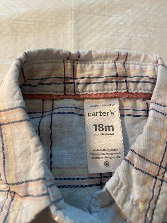 Carter’s Plaid Button-Up Bodysuit