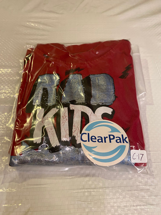 Red “RAD KIDS” Lightning Bolt Long Sleeve Shirt