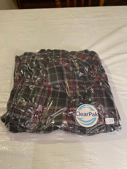 Fruit of the Loom Men’s Red & Black Plaid Sleep Pants - Size M (32-34)