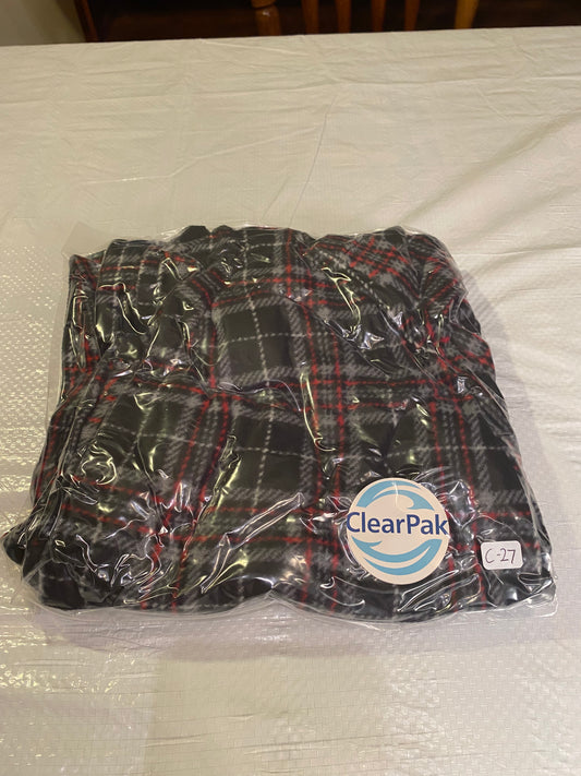Fruit of the Loom Men’s Red & Black Plaid Sleep Pants - Size M (32-34)